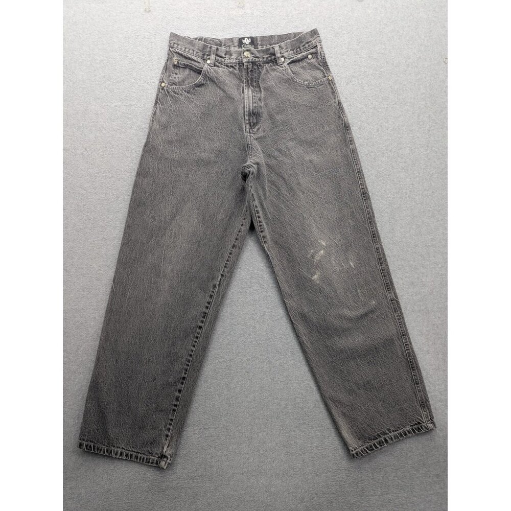 Outkast Clo Co Jeans Mens 34x33 Black Straight Leg Denim Distressed Grunge Pants